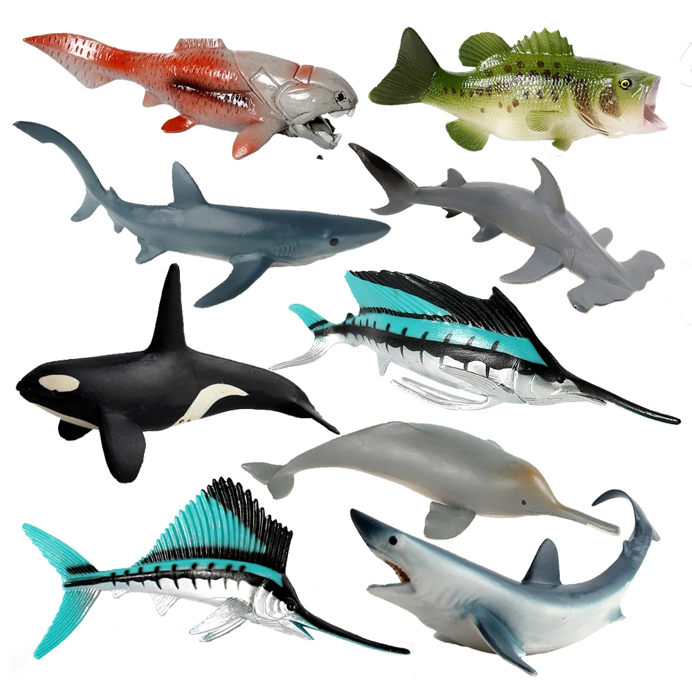 Kids Toys Reviews - Deniz Hayvanları Oyuncak Megalodon Beluga Piranha