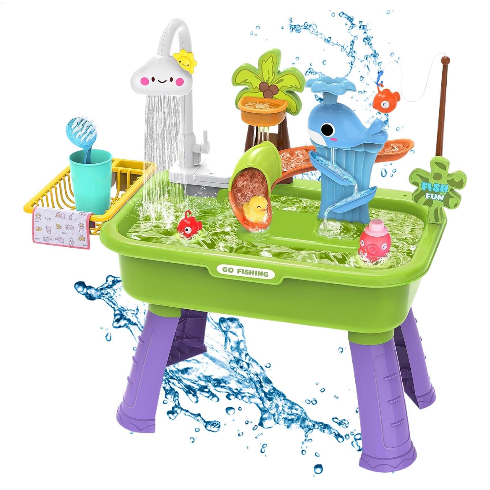 Kids Toys Kitchen Set - Çocuklar İçin Elektrikli, Su Akıtan Oyun