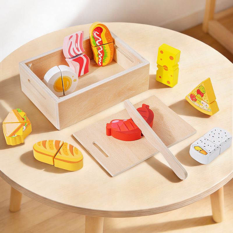 Ahşap Kesme ve Damgalama Yemek - Kids Toys Kitchen Set incelemesi ve fiyatı