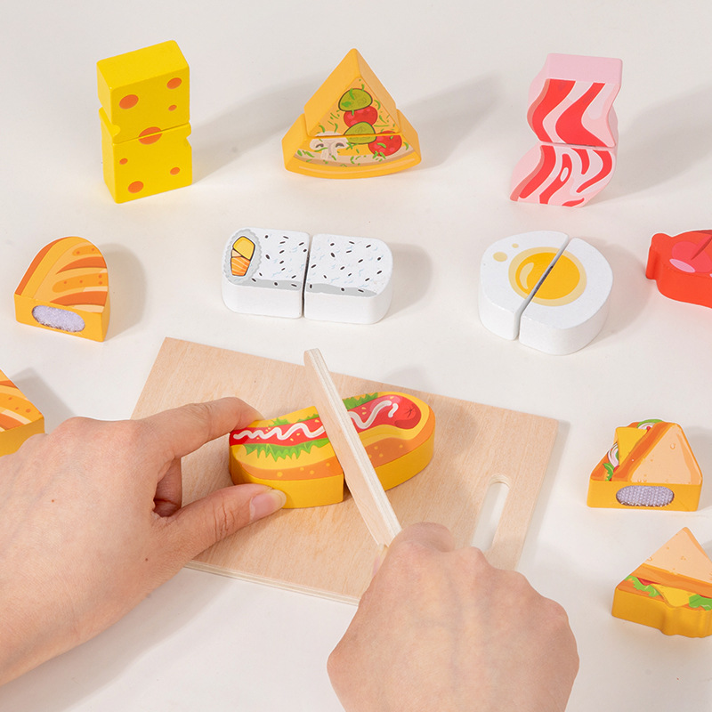 Ahşap Kesme ve Damgalama Yemek - Kids Toys Kitchen Set incelemesi ve fiyatı